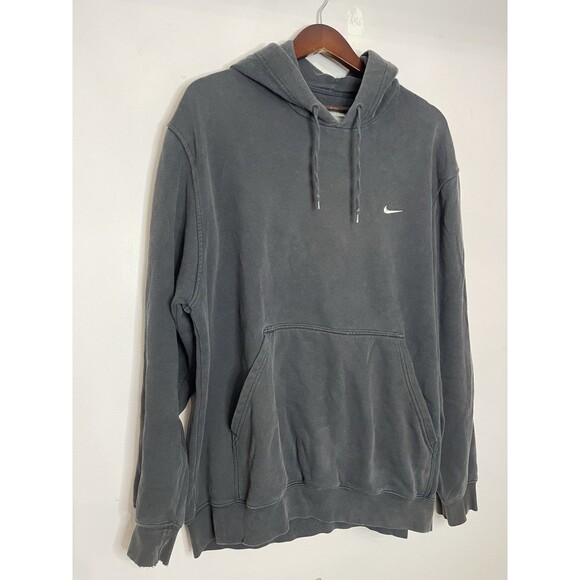 Nike Men's XL Faded Black Hoodie Pullover Embroidered Logo - Picture 2 of 9